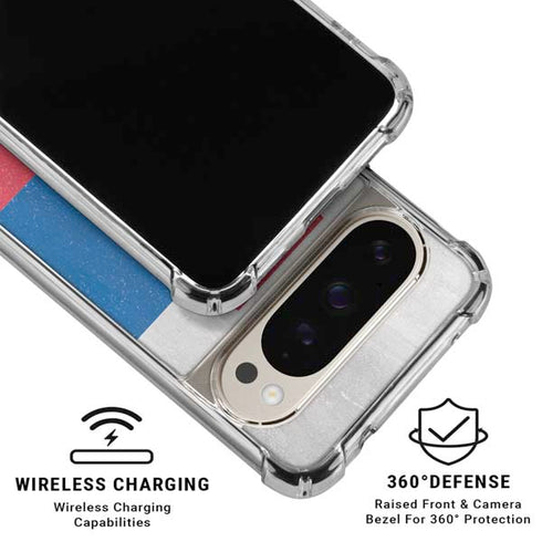 Slovakia Flag Distressed Pixel 9/9 Pro Clear Case